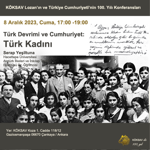 K�KSAV 100. Y�l Konferanslar� - 8 Aral�k 2023 - Serap YE��LTUNA
